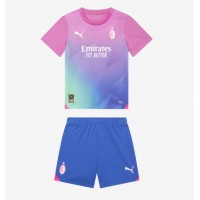 Camiseta AC Milan Malick Thiaw #28 Tercera Equipación para niños 2024-25 manga corta (+ pantalones cortos)